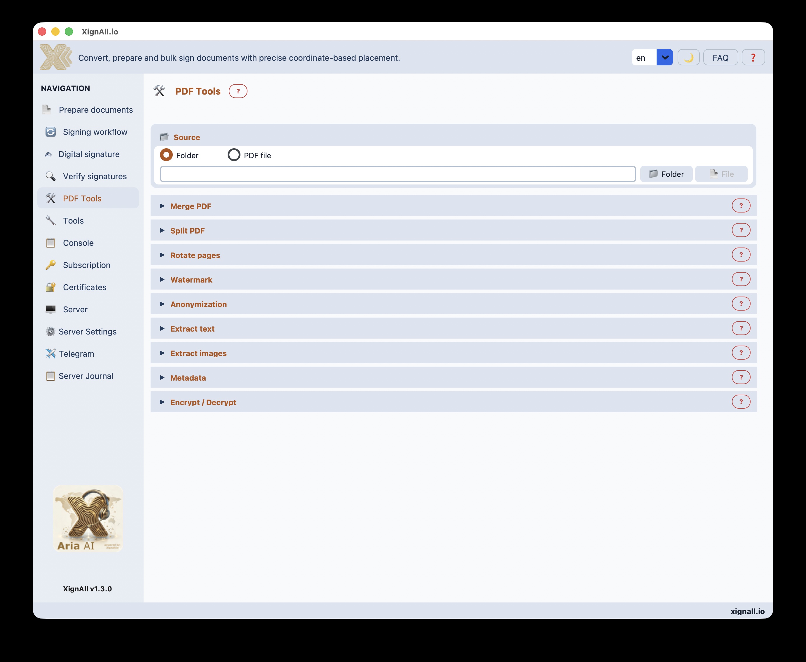 XignAll — PDF Tools light